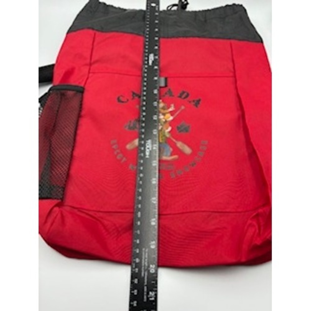 DISNEY Epcot World Showcase Canada Backpack OS Mickey Goofy Donald Drawstring - Picture 5 of 7